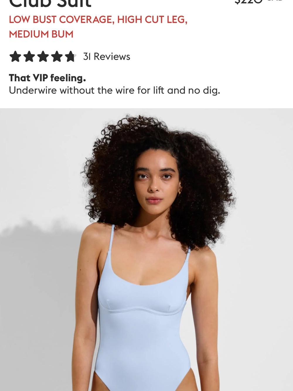 Left On Friday Light Blue Scoop Neck One-Piece Swimsuit